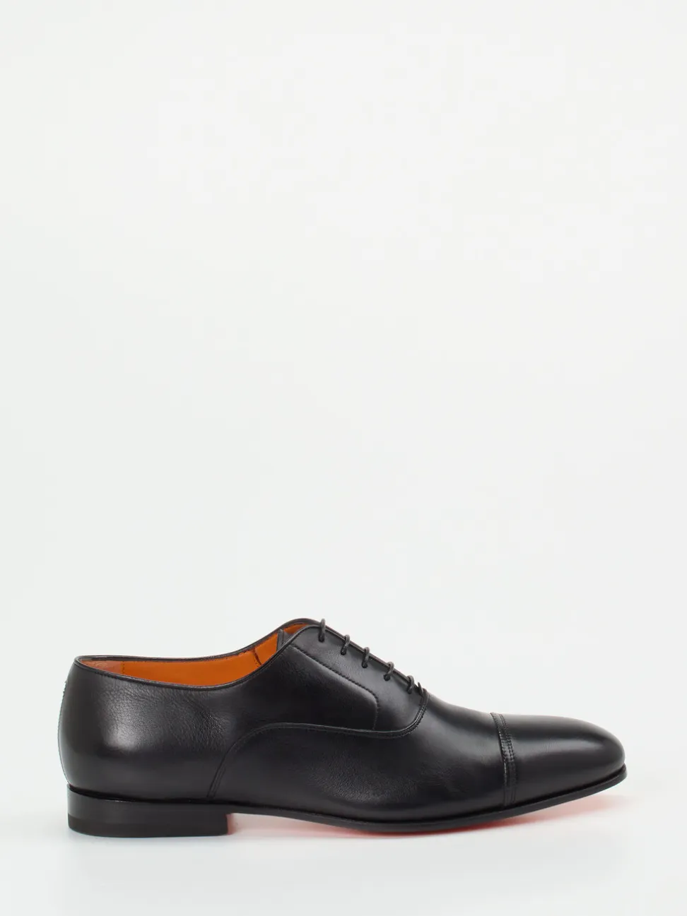 Santoni – Oxford-Schnürschuh aus Lammleder Schwarz