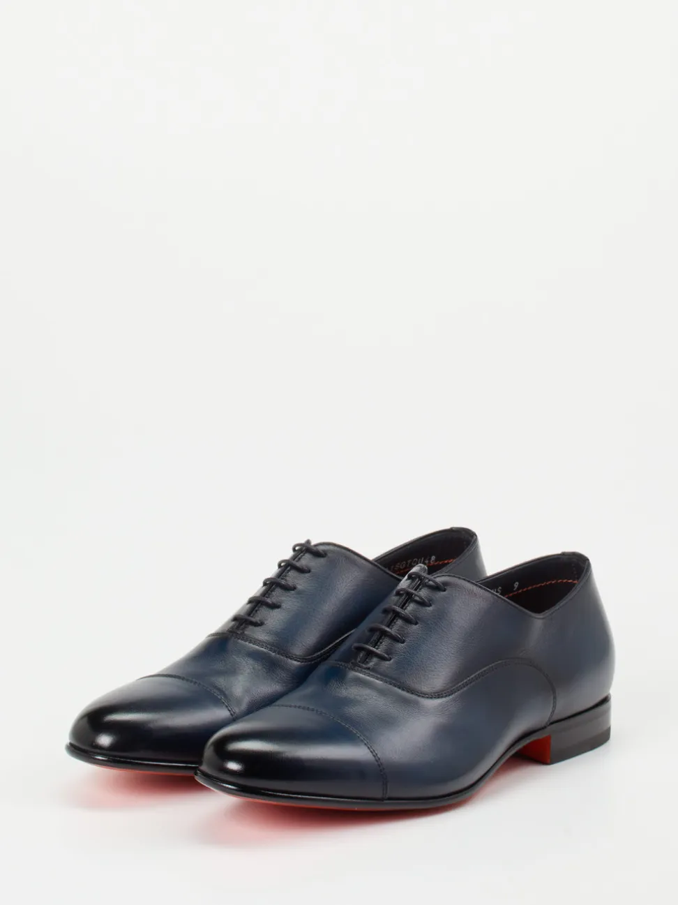 Santoni – Oxford-Schnürschuh aus Kalbleder Nachtblau