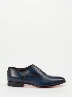 Santoni – Oxford-Schnürschuh aus Kalbleder Nachtblau