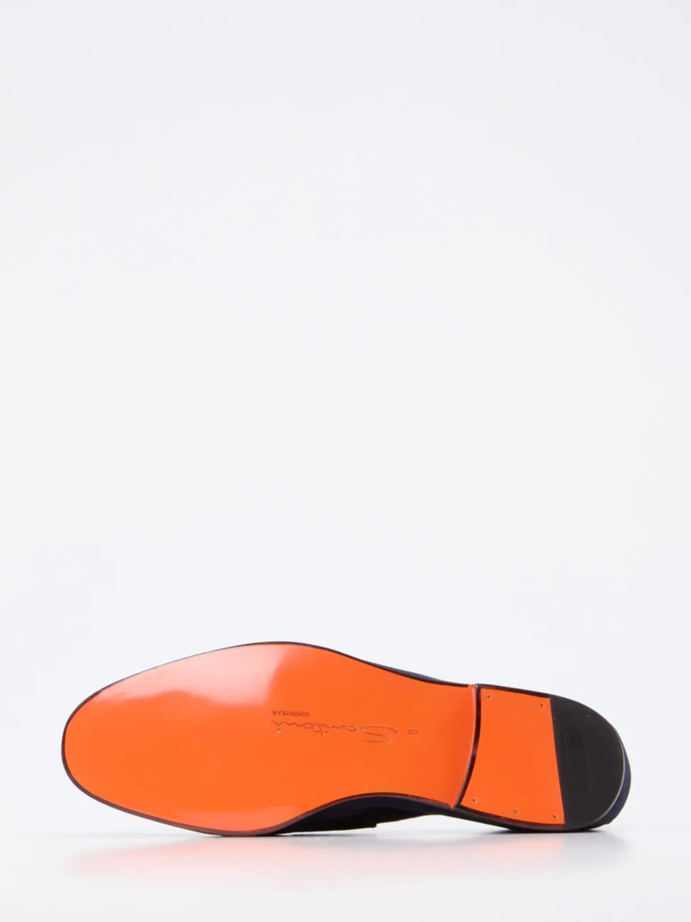 Santoni – Penny Loafer aus Veloursleder Dunkelblau