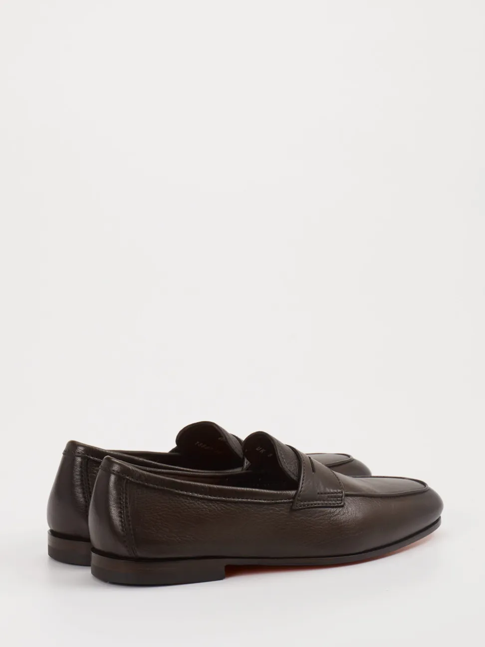 Santoni – Penny Loafer aus Kalbleder Dunkelbraun