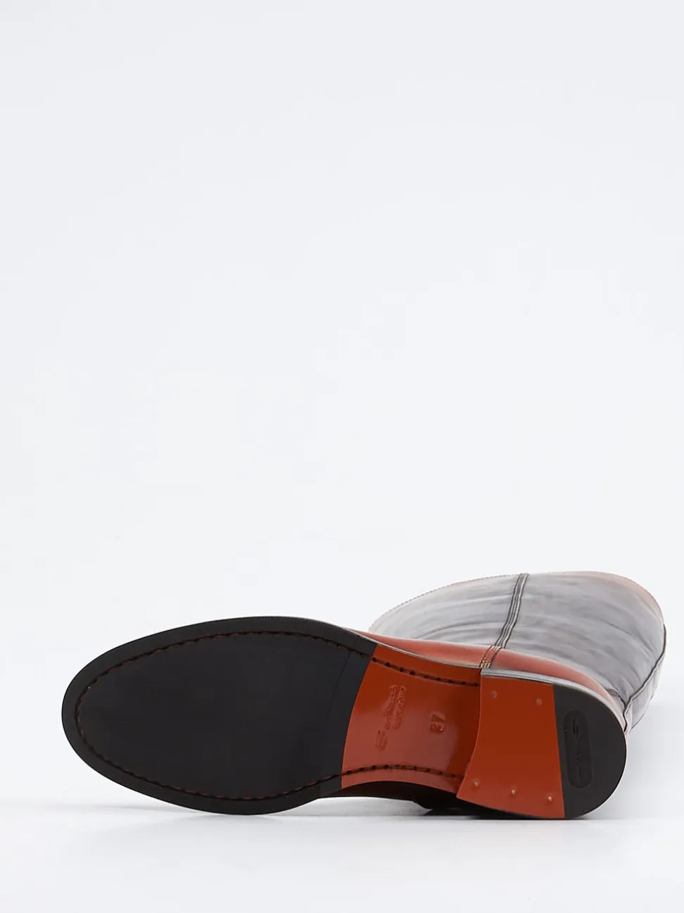 Santoni – Reitstiefel aus Kalbleder in Dunkelbraun