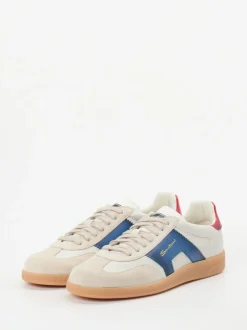 Santoni – Retro-Sneaker aus Kalbleder und Veloursleder