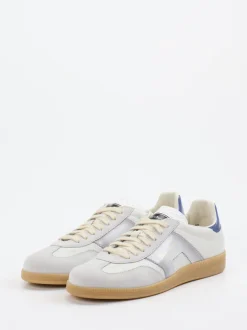 Santoni – Retro-Sneaker aus Kalbleder Offwhite