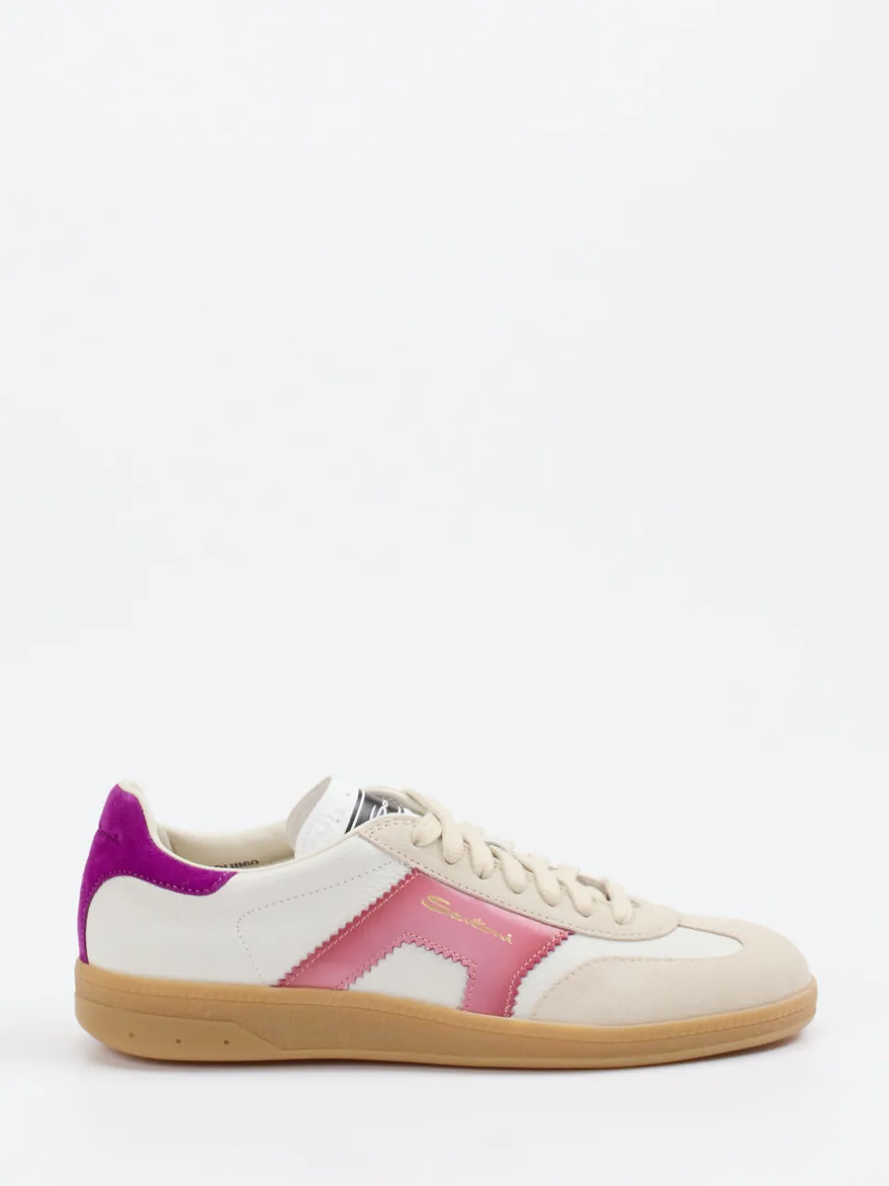 Santoni – Retro-Sneaker aus Veloursleder Beige
