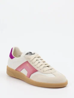 Santoni – Retro-Sneaker aus Veloursleder Beige