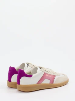 Santoni – Retro-Sneaker aus Veloursleder Beige