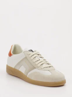 Santoni – Retro-Sneaker aus Kalbleder Beige