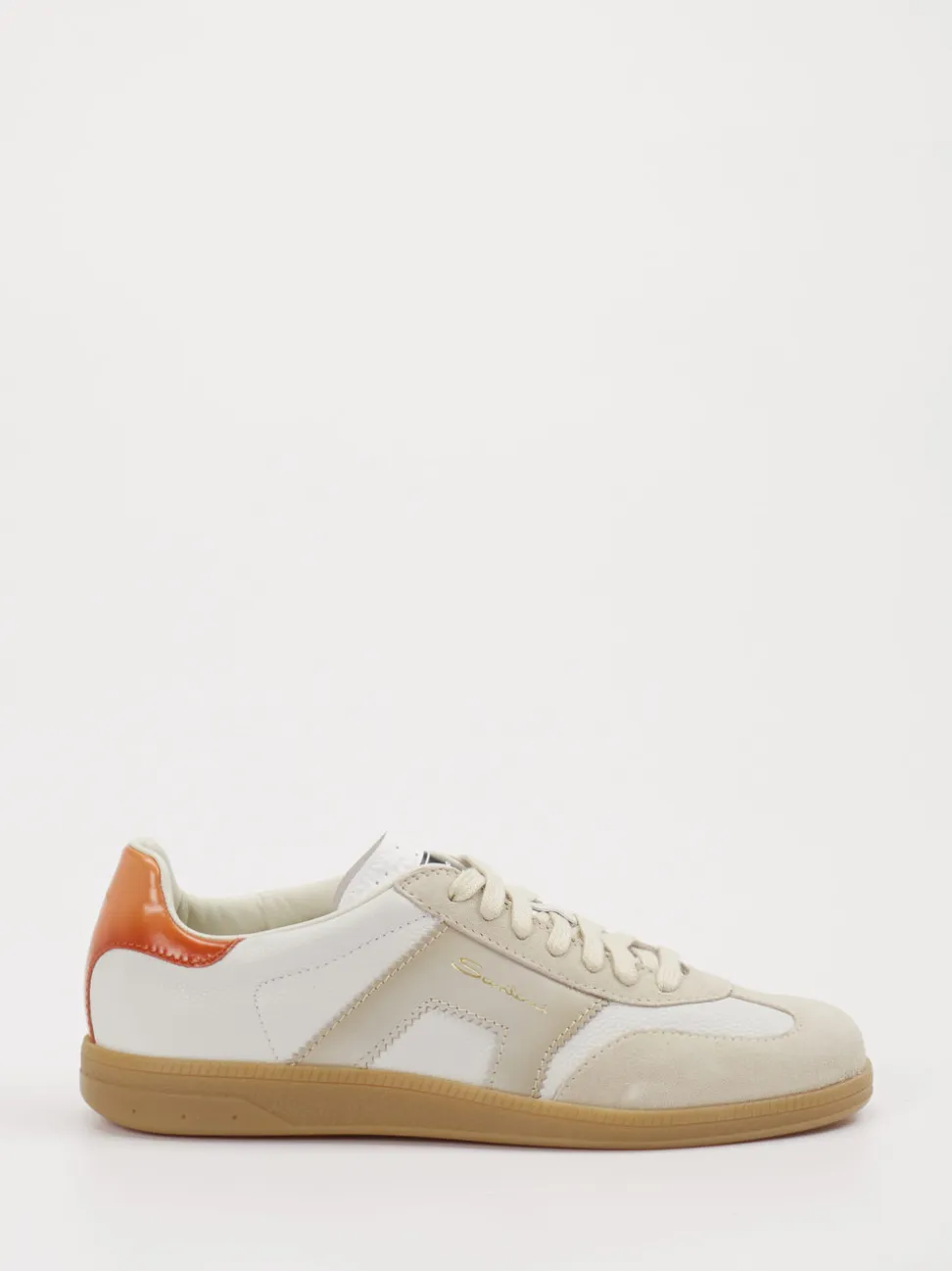 Santoni – Retro-Sneaker aus Kalbleder Beige