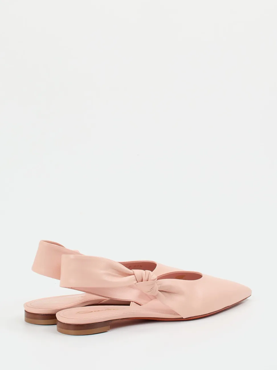 Santoni – Slingback-Ballerinas aus Kalbleder rosa