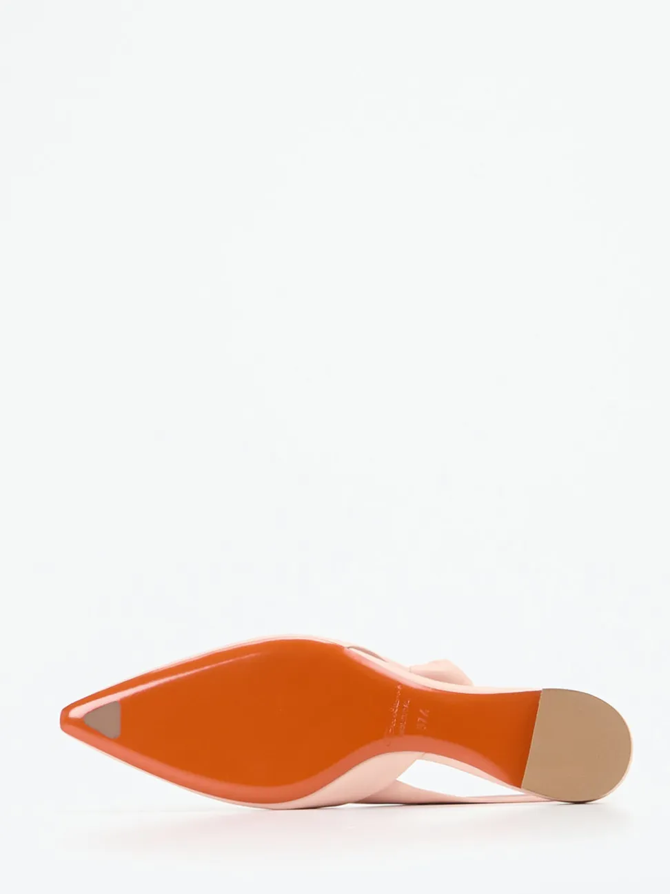 Santoni – Slingback-Ballerinas aus Kalbleder rosa