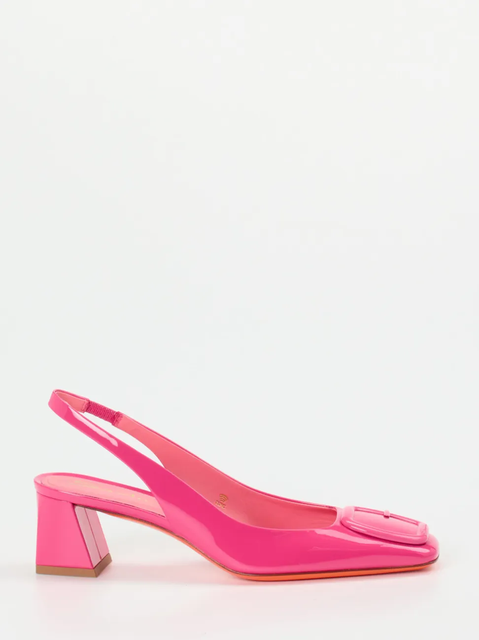 Santoni – Slingback-Pumps aus Lackleder Pink