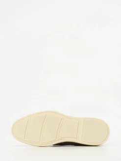 Santoni – Slip-On Mokassins aus Veloursleder Braun