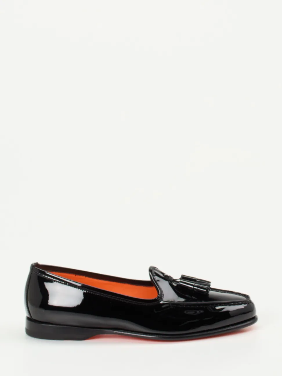 Santoni – Slipper aus Lackleder Schwarz