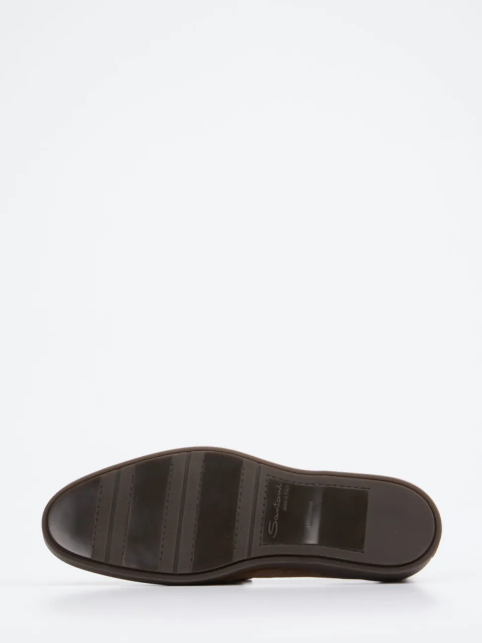 Santoni – Slipper aus Veloursleder in Taupe