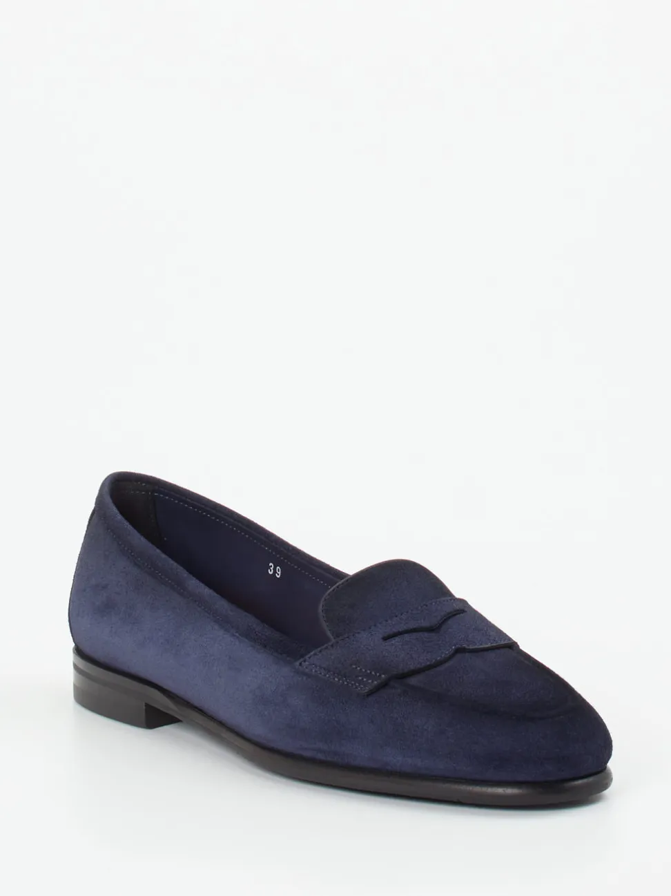 Santoni – Slipper aus Veloursleder Dunkelblau