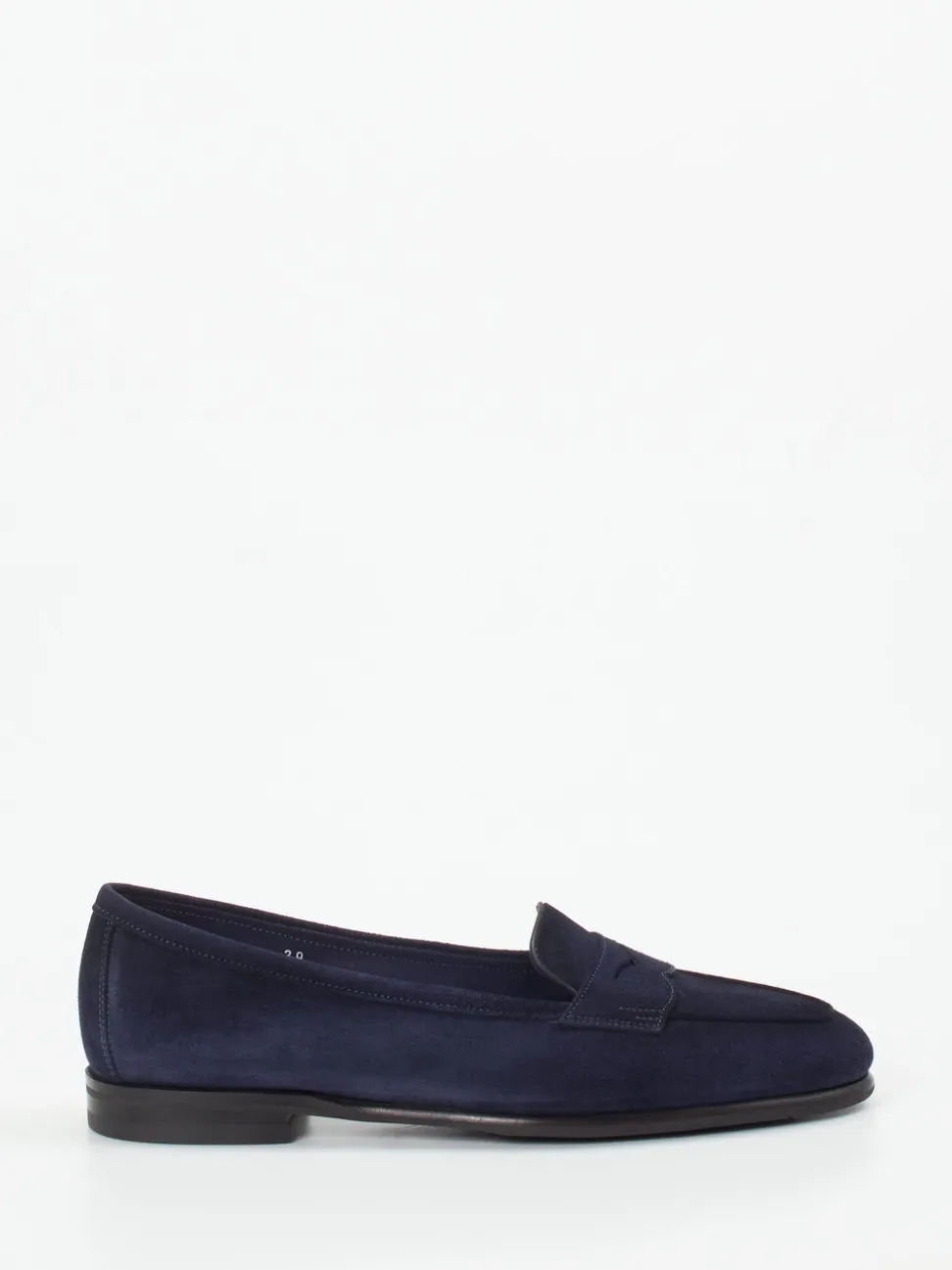 Santoni – Slipper aus Veloursleder Dunkelblau