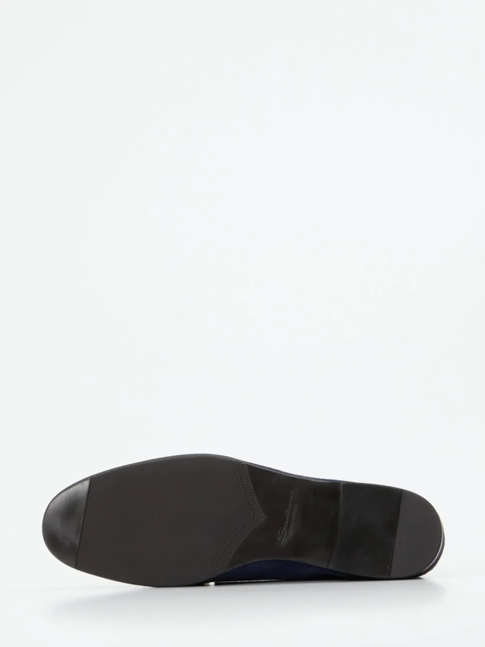 Santoni – Slipper aus Veloursleder Dunkelblau