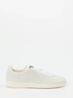 Santoni – Sneaker aus Elchleder in Off-White