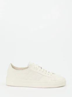 Santoni – Sneaker aus Kalbleder cremeweiß