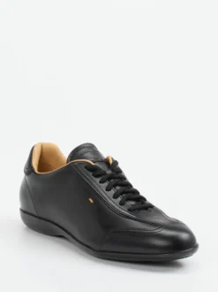 Santoni – Sneaker aus Kalbleder schwarz