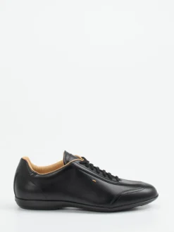 Santoni – Sneaker aus Kalbleder schwarz