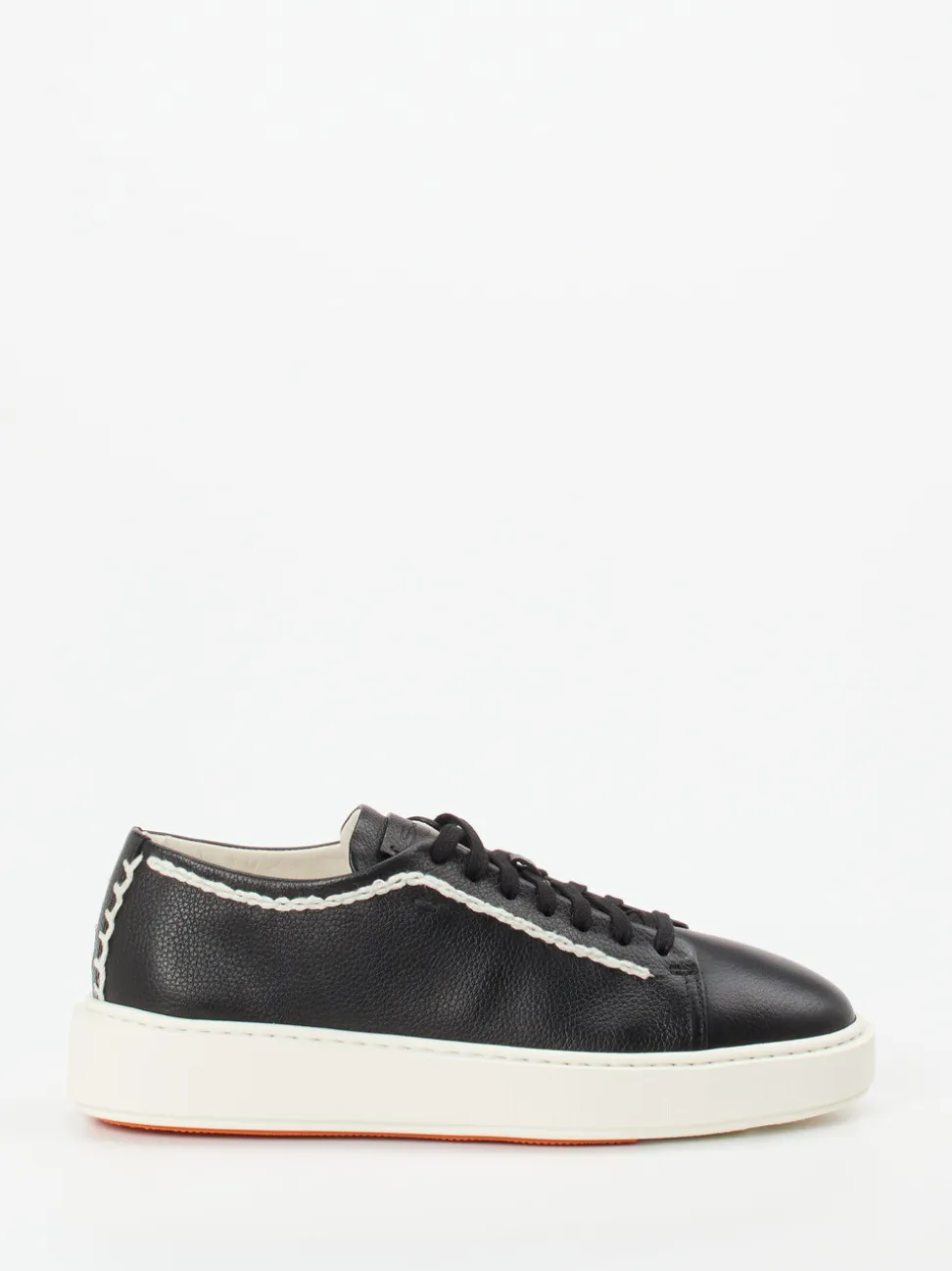 Santoni – Sneaker aus Kalbleder in Schwarz
