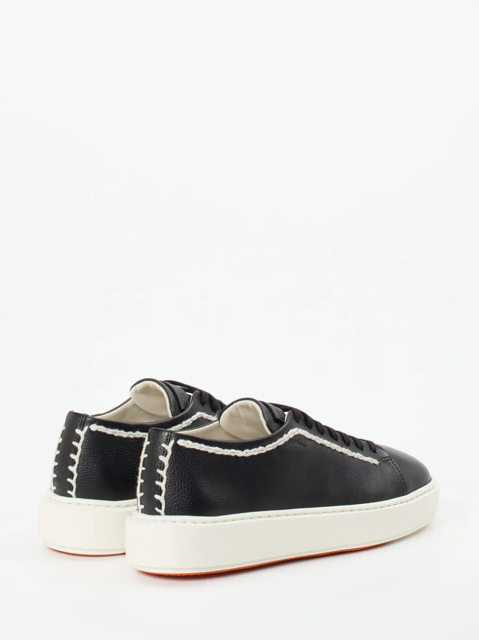 Santoni – Sneaker aus Kalbleder in Schwarz