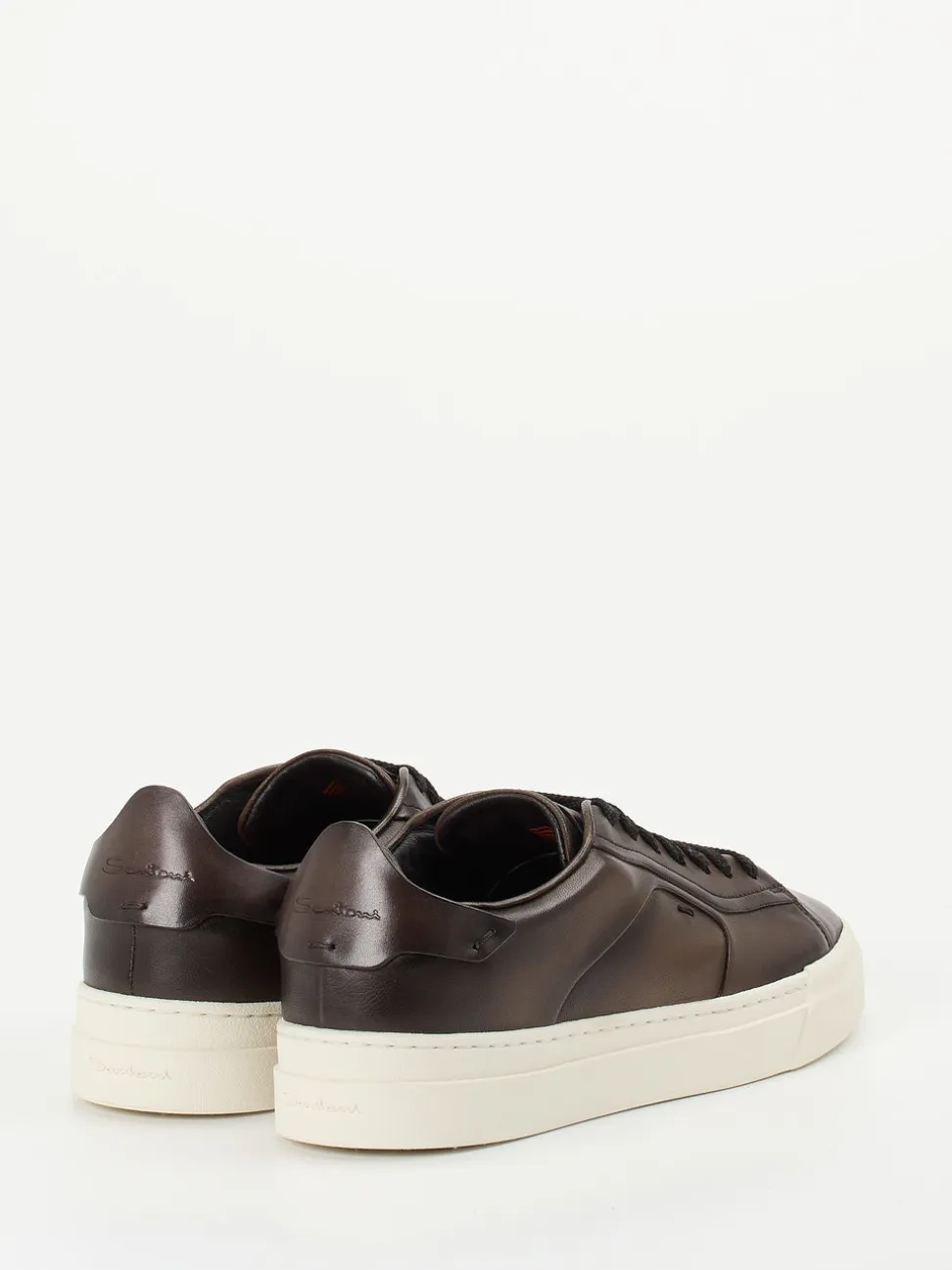 Santoni – Sneaker aus Kalbleder Dunkelbraun
