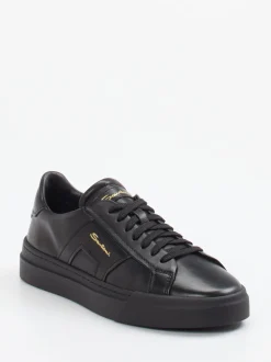 Santoni – Sneaker aus Kalbleder Schwarz