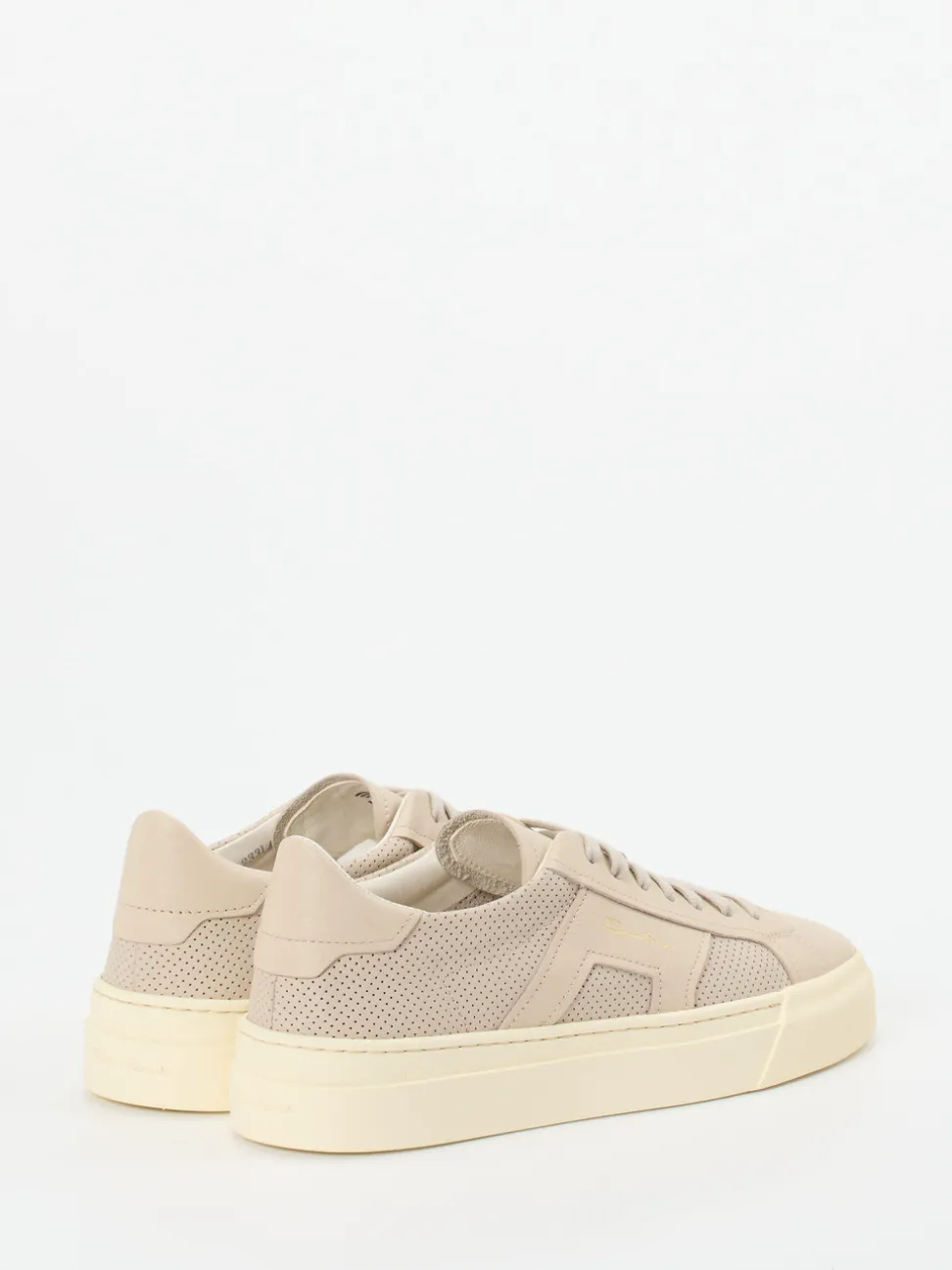 Santoni – Sneaker aus Kalbleder in Beige