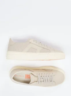 Santoni – Sneaker aus Kalbleder in Beige
