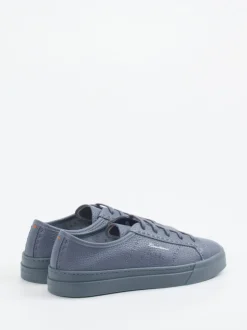 Santoni – Sneaker aus Kalbleder Schieferblau