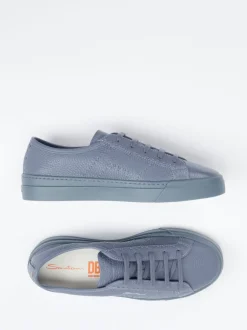 Santoni – Sneaker aus Kalbleder Schieferblau