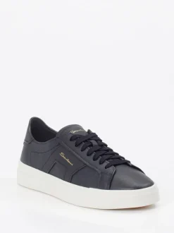 Santoni – Sneaker aus Kalbleder Dunkelblau