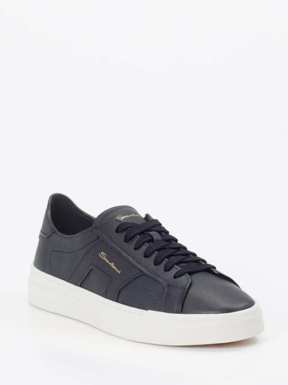 Santoni – Sneaker aus Kalbleder Dunkelblau
