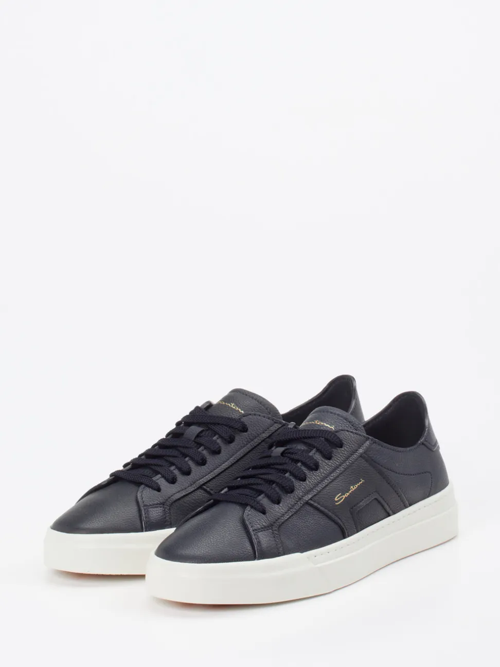 Santoni – Sneaker aus Kalbleder Dunkelblau