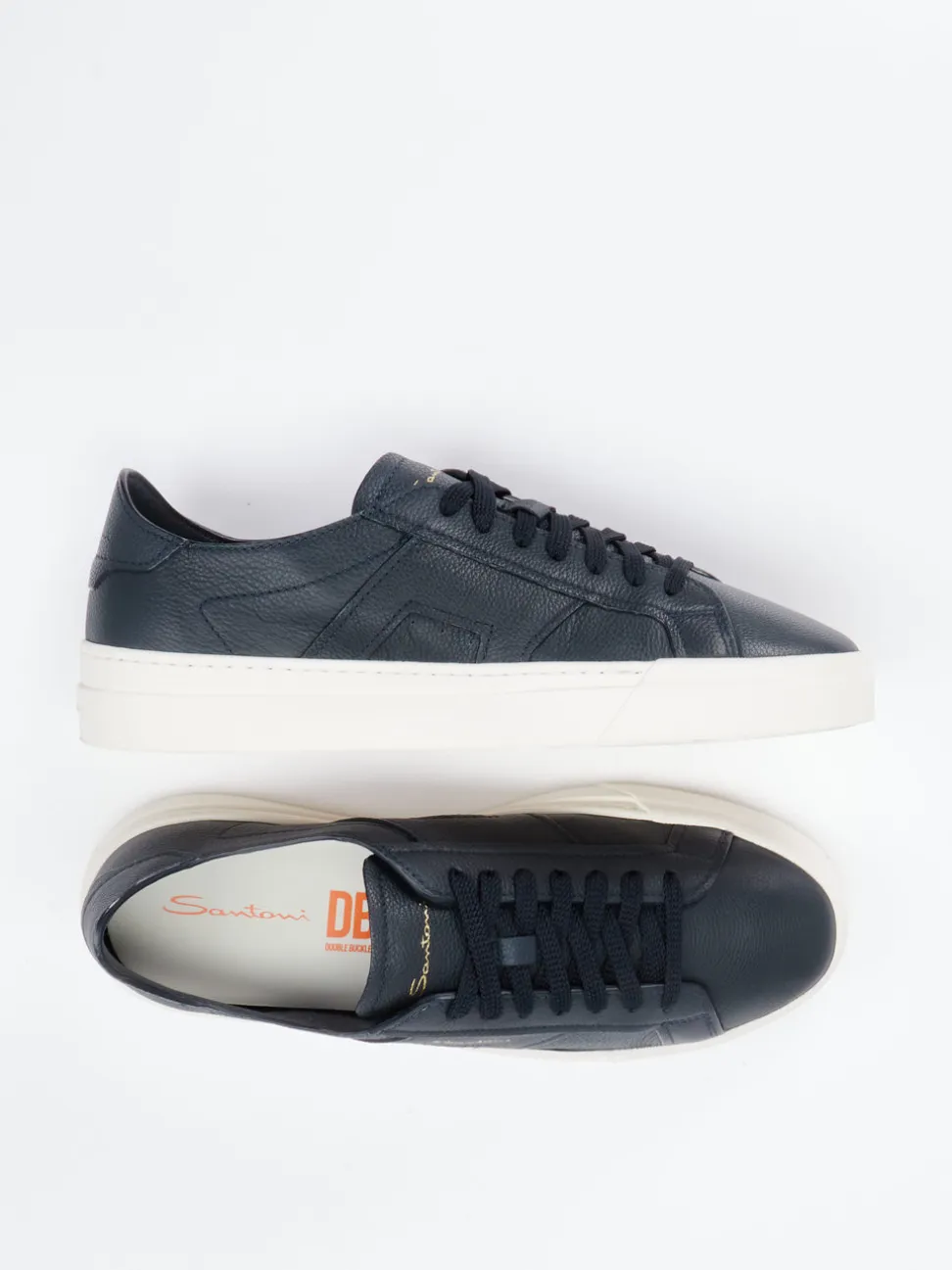 Santoni – Sneaker aus Kalbleder Dunkelblau