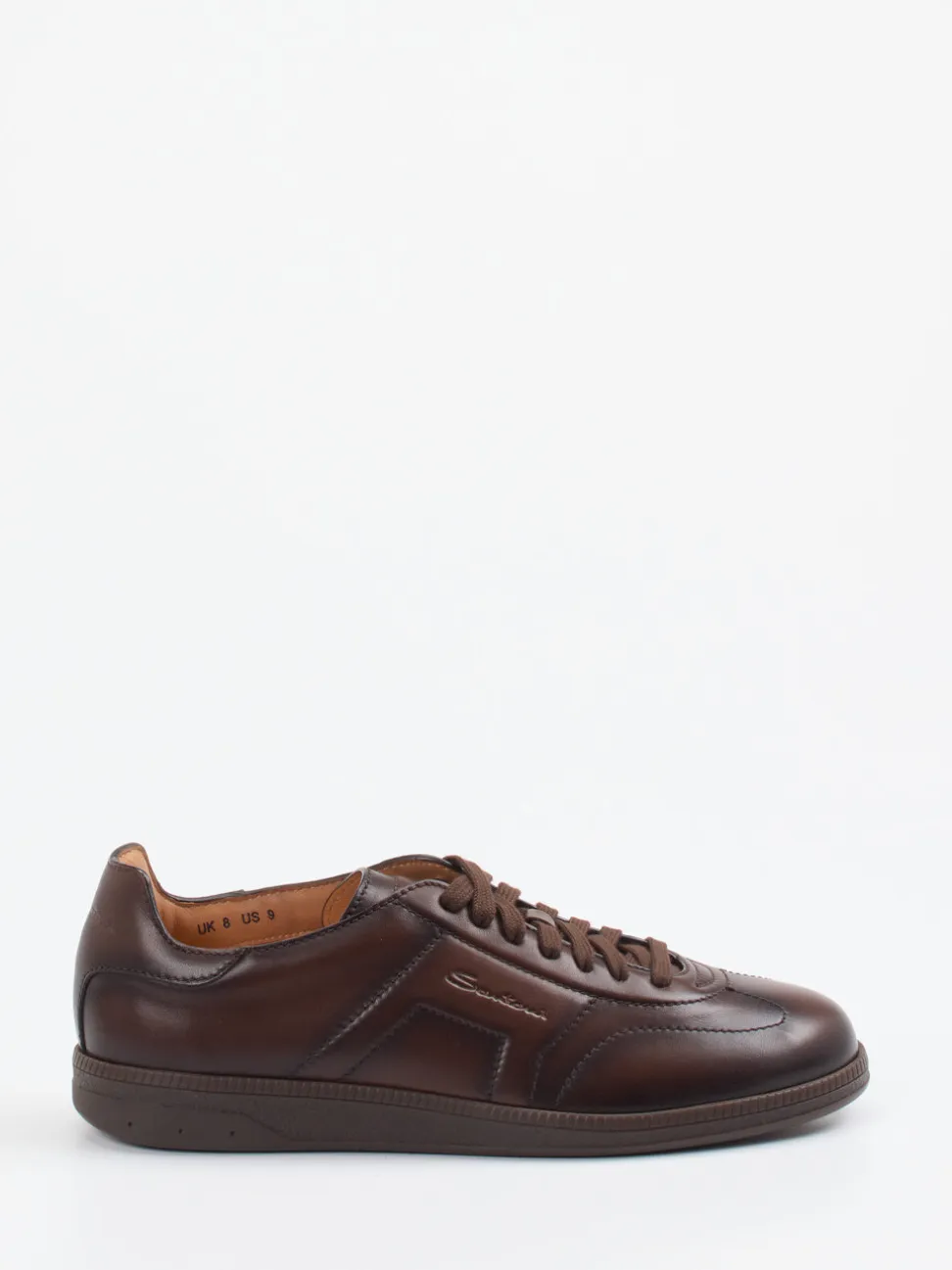 Santoni – Sneaker aus Kalbleder Dunkelbraun