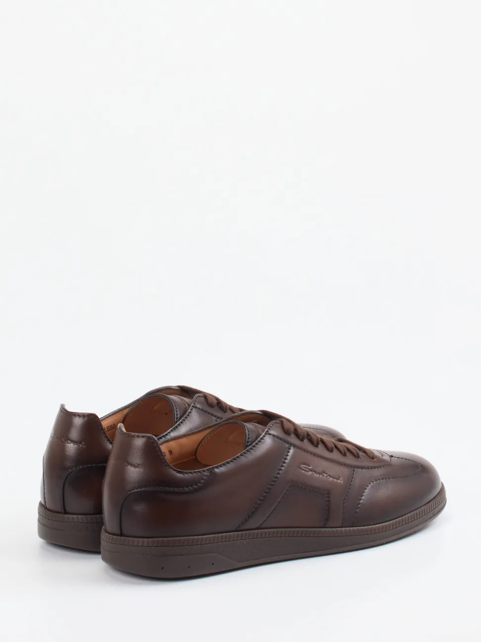 Santoni – Sneaker aus Kalbleder Dunkelbraun