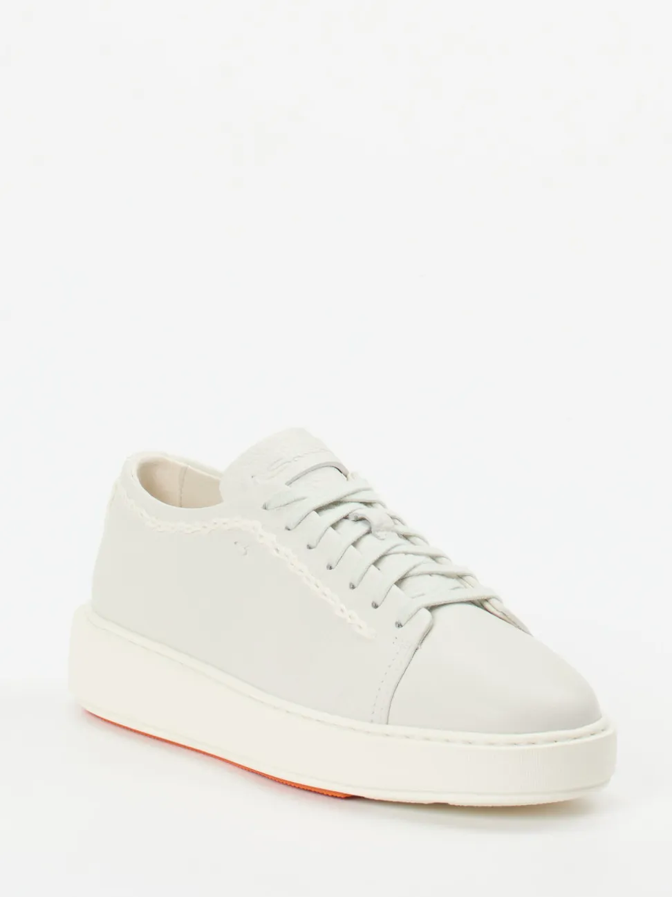 Santoni – Sneaker aus Kalbleder in Offwhite