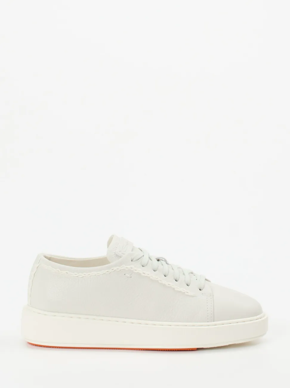 Santoni – Sneaker aus Kalbleder in Offwhite