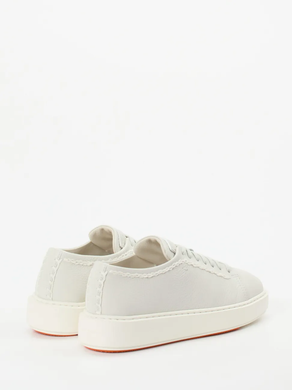 Santoni – Sneaker aus Kalbleder in Offwhite