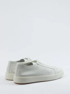 Santoni – Sneaker aus Kalbleder in Offwhite