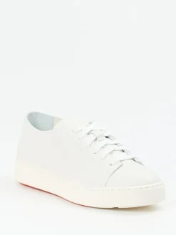Santoni – Sneaker aus Kalbleder Off-White