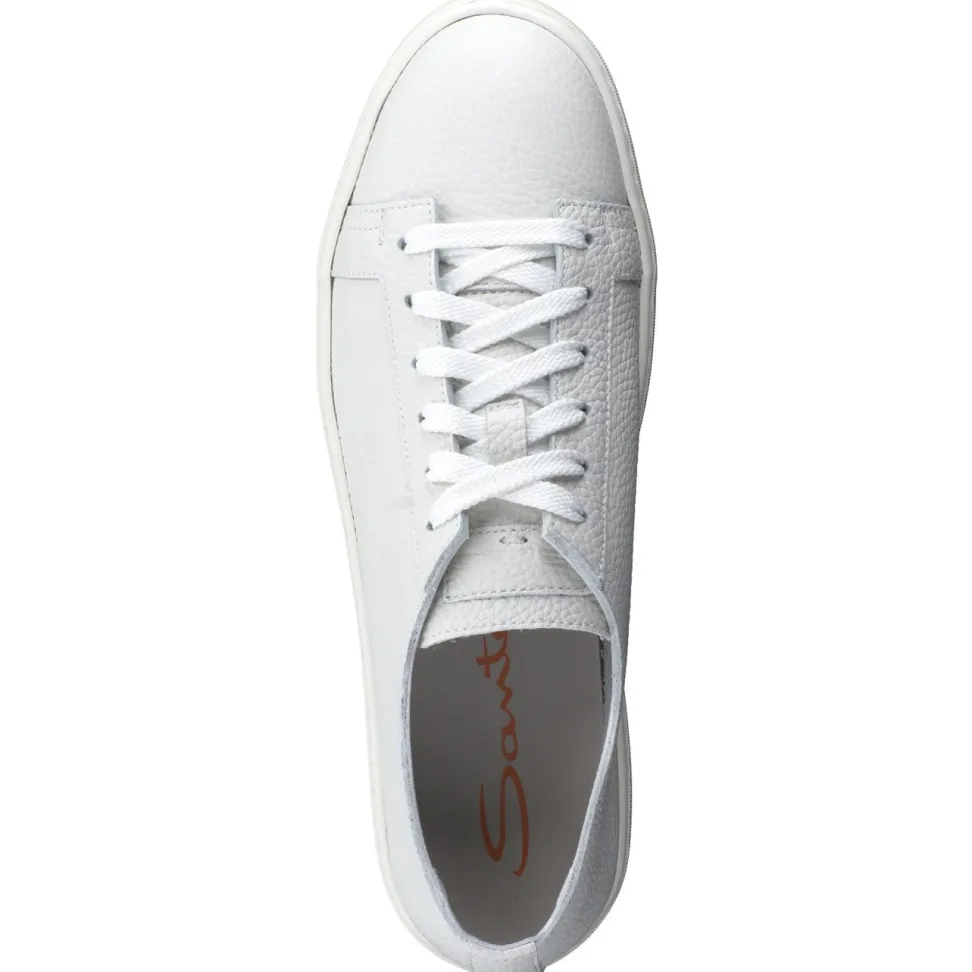 Santoni – Sneaker aus Kalbleder Off-White