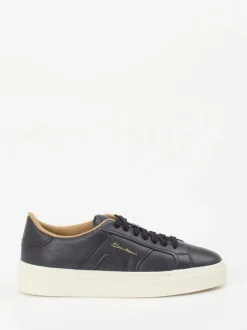 Santoni – Sneaker aus Lammleder Dunkelblau