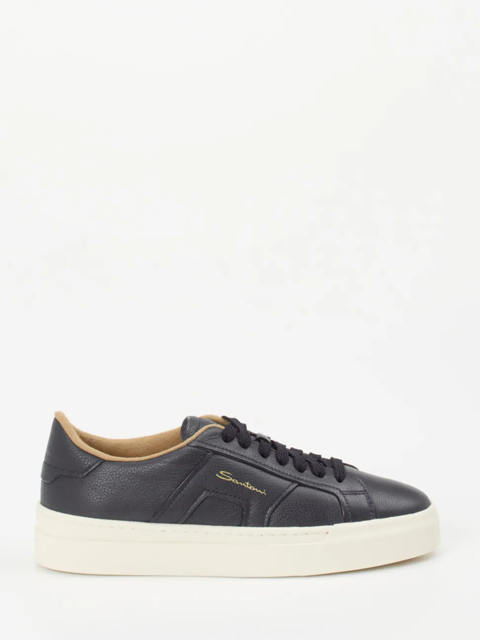 Santoni – Sneaker aus Lammleder Dunkelblau