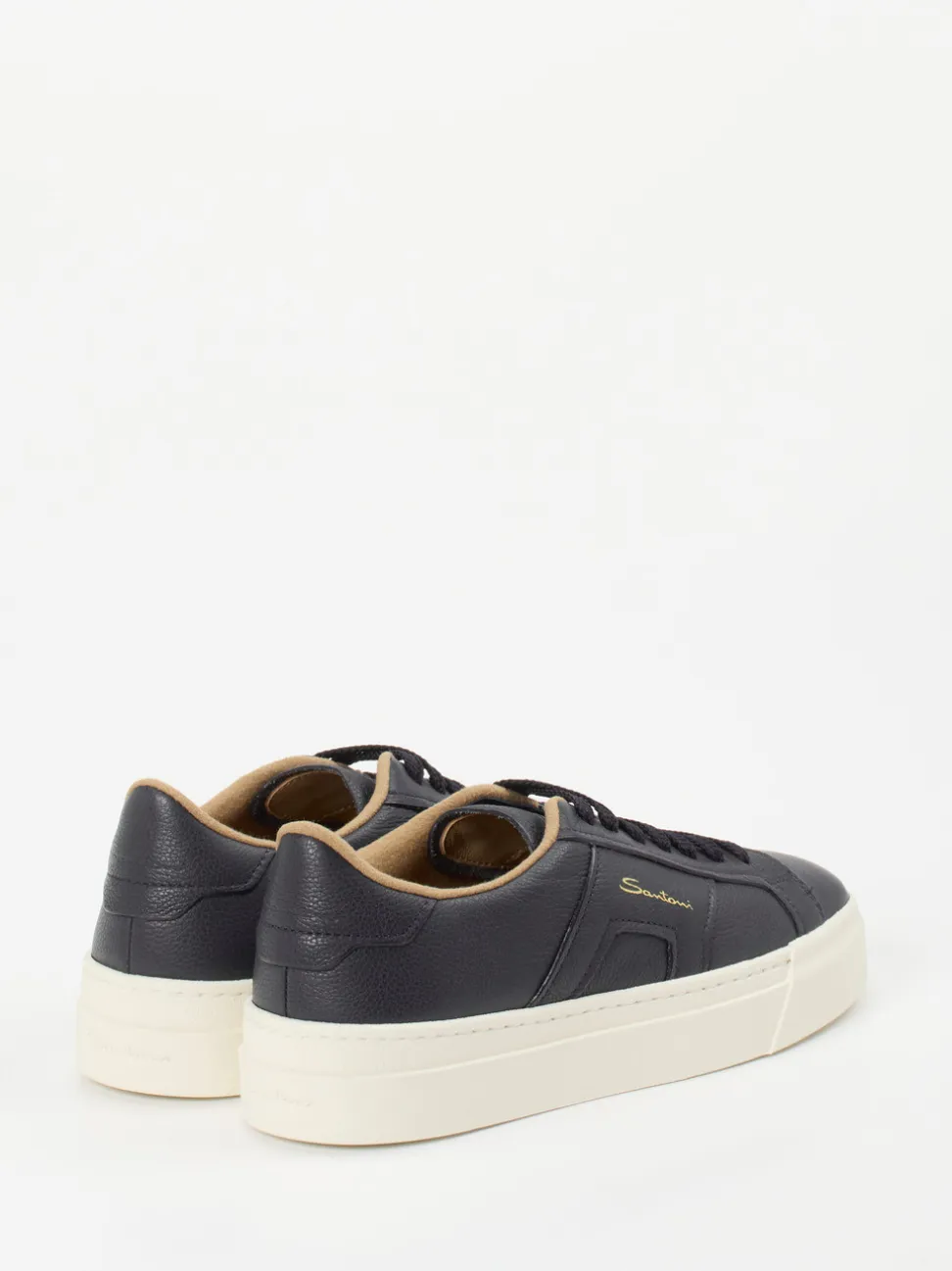 Santoni – Sneaker aus Lammleder Dunkelblau