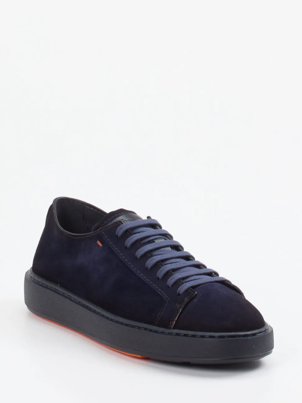 Santoni – Sneaker aus Veloursleder Dunkelblau